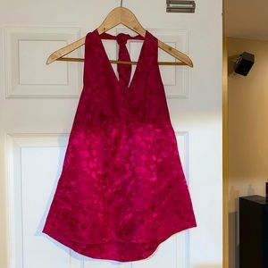 The Limited hot pink halter top